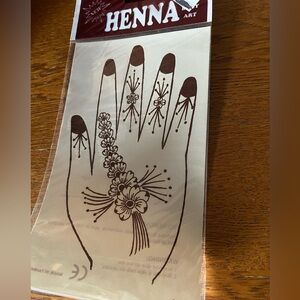 Henna Art Floral Temporary Hand Tattoo
